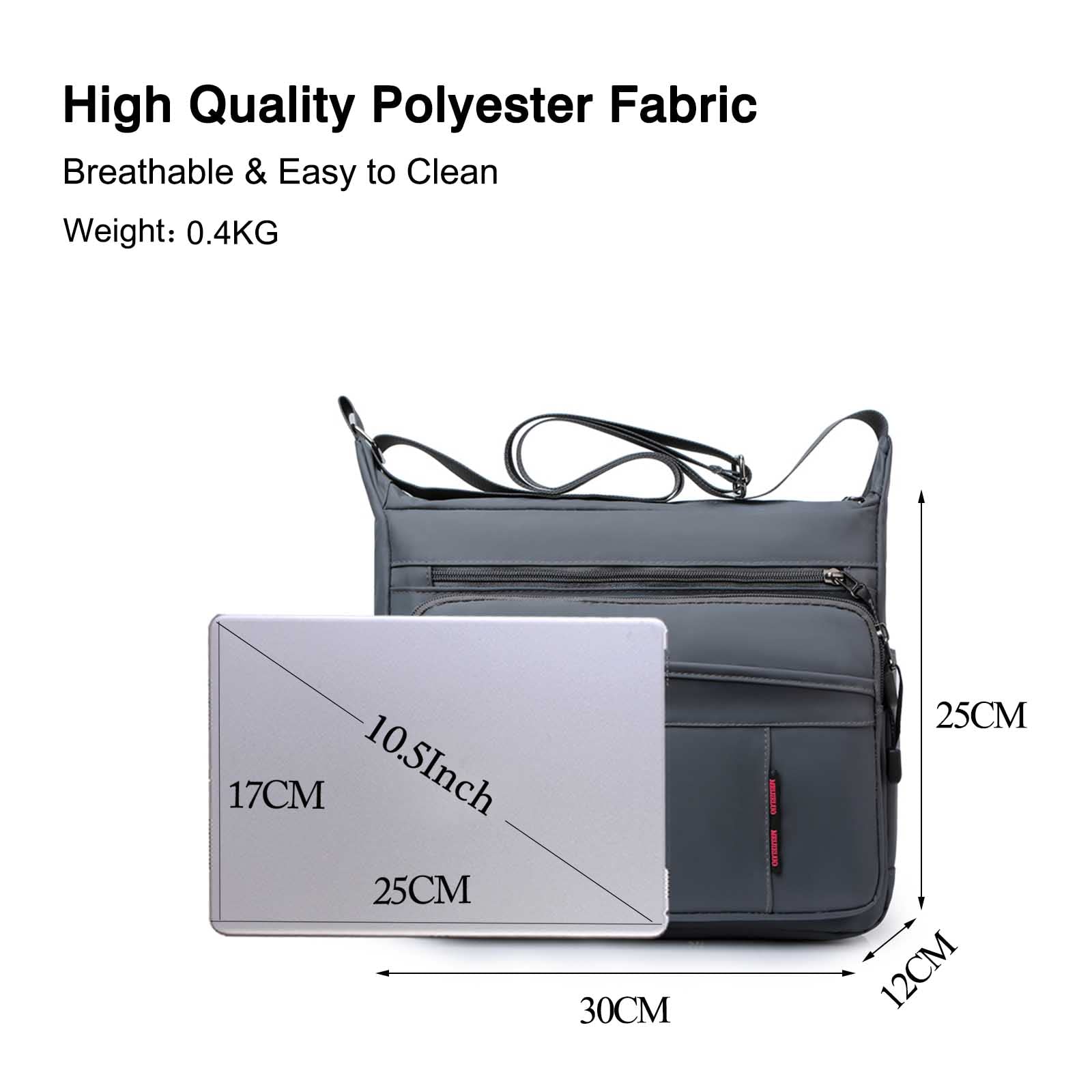 Borsa A Tracolla Yieyh In PU – Leggera, Pratica, Per Pendolari, Dimensioni 12x28x29 Cm, Modello 517D