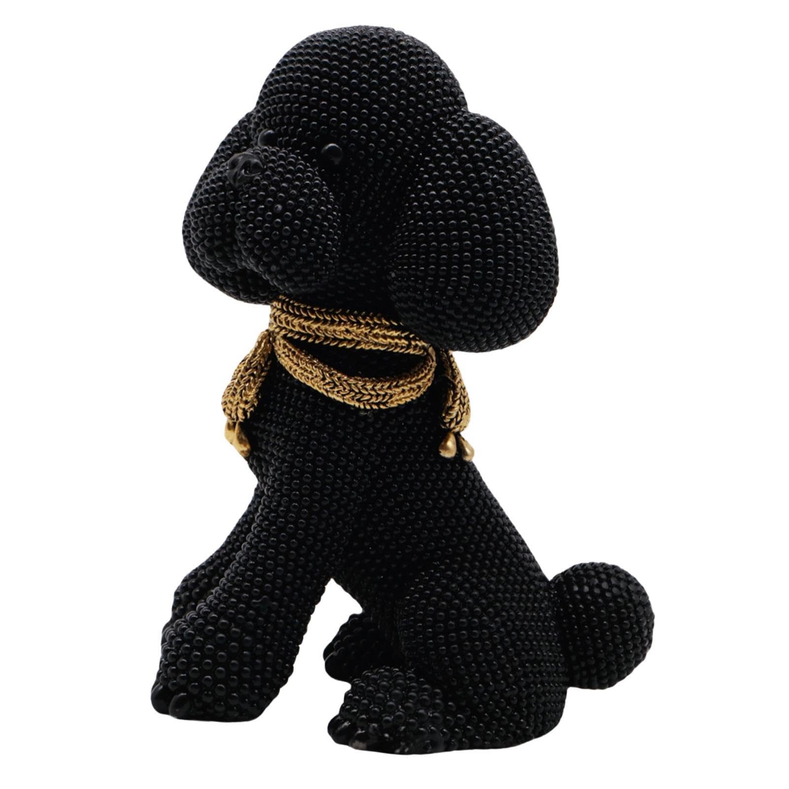 mophrati Statua da tavolo a forma di cane: opera d'arte moderna e creativa per l'arredamento, realizzata con resina di qualità, statue decorative per amici, ecc.