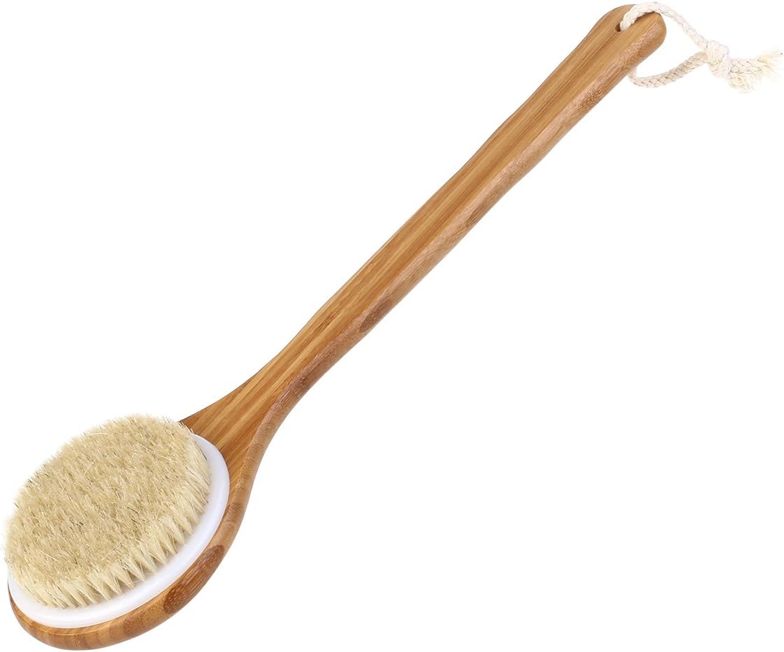 Tinksky Body Brush Back Scrubber Bath Brush with Long Bamboo Handle