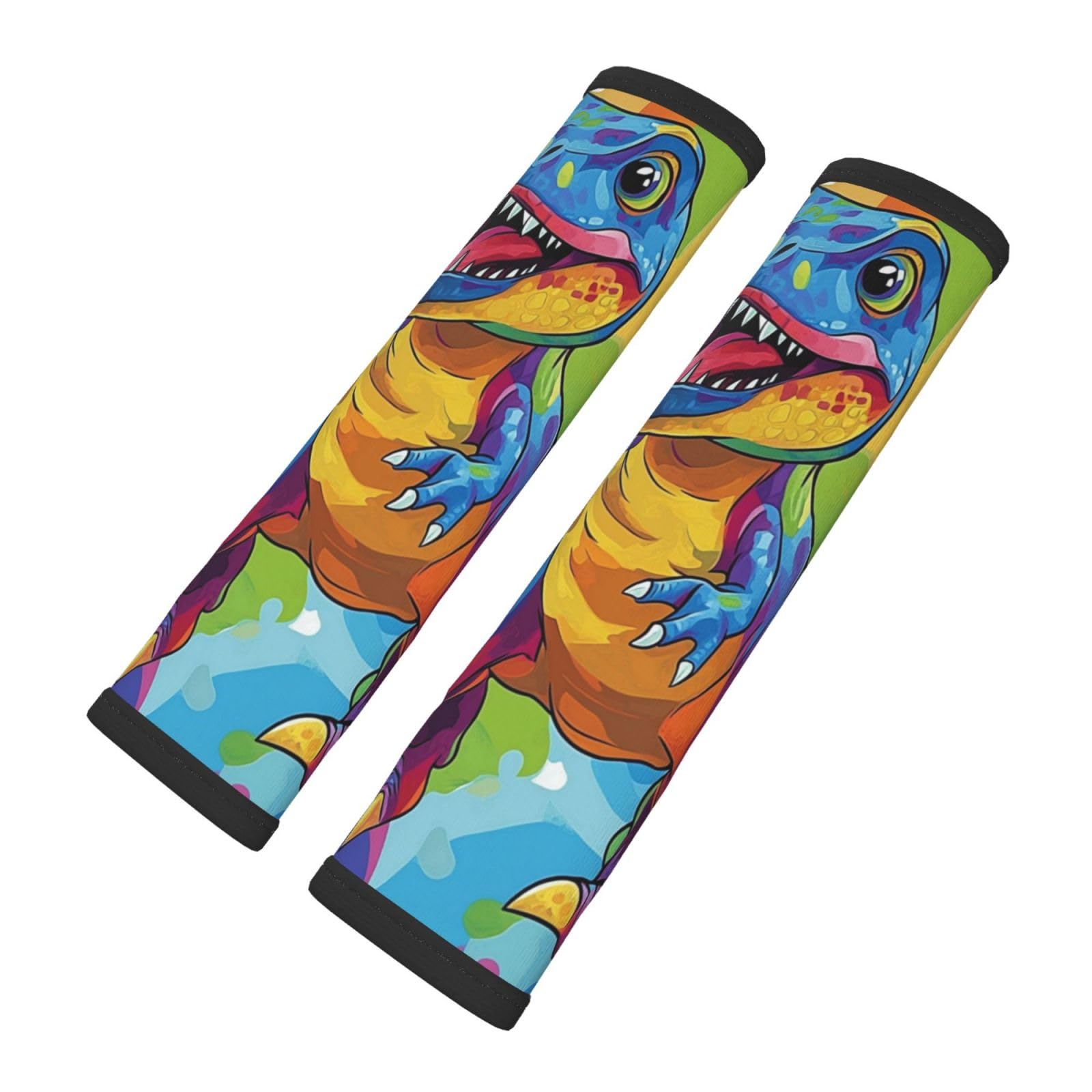 Adorable Dinosaur Cartoon Car Seat Belt Cover 2 Pack Seatbelt Strap Shoulder Pad Protector Universal Comfort for Car