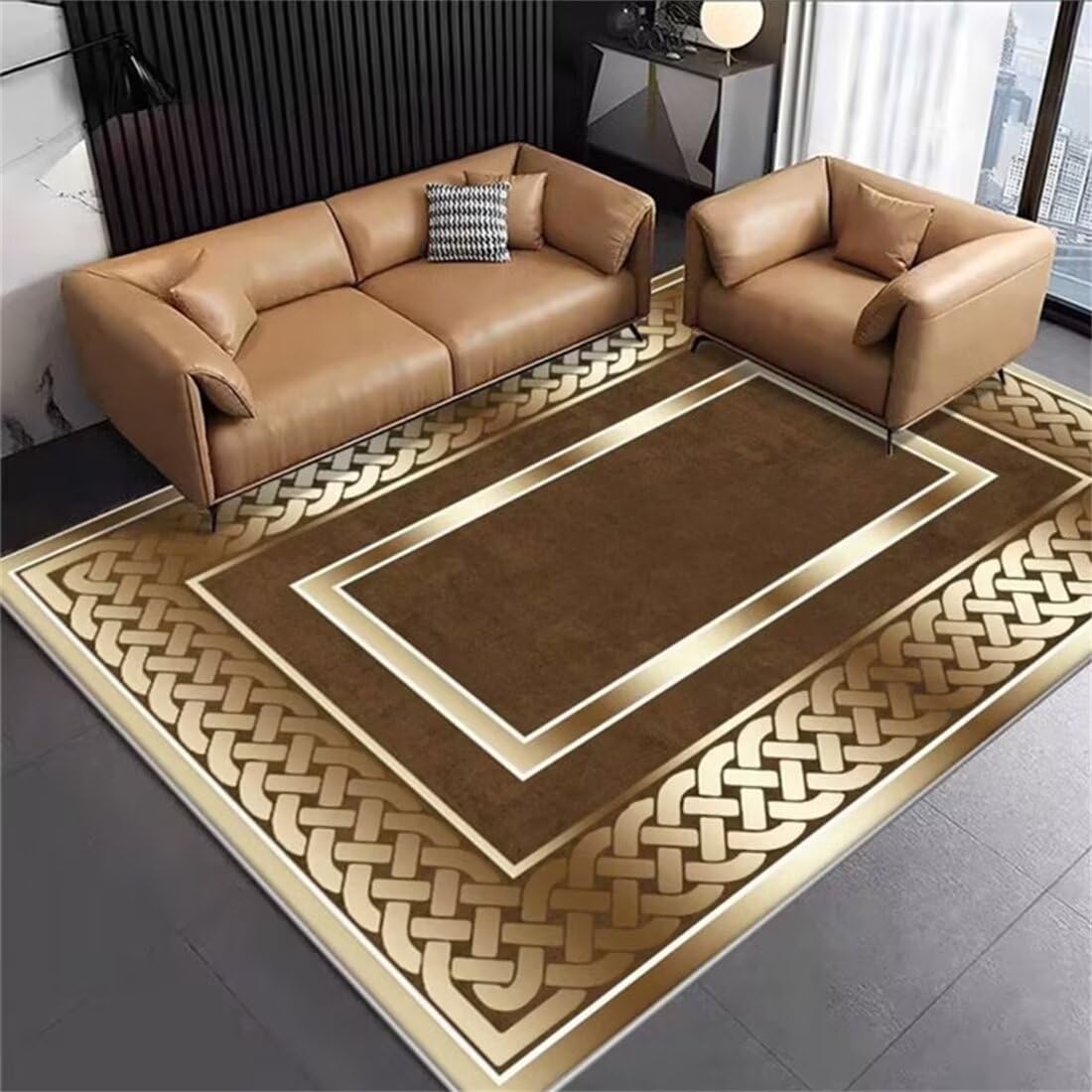Tapis multicolore moderne 70x140cm pour décoration de ligne et salon