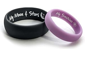 Customized His & Her Silicone Wedding Bands: Engrave Your Love's Story