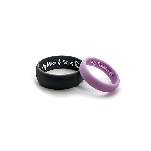 Customized Silicone Wedding Band Set