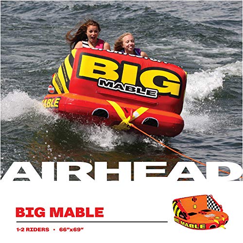 Airhead Big Mable and Booster Ball Combo, 1-2 Rider Towable Tube for Boating