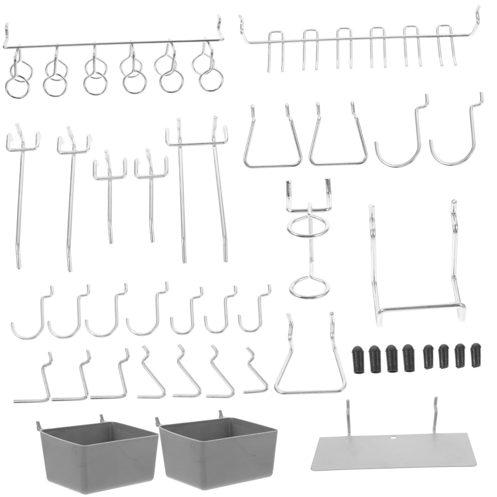 BELLIFFY 140pcs Heavy Duty Pegboard Hooks Kit Garage Workshop Storage Organizer Tool Utility Tool Hangers