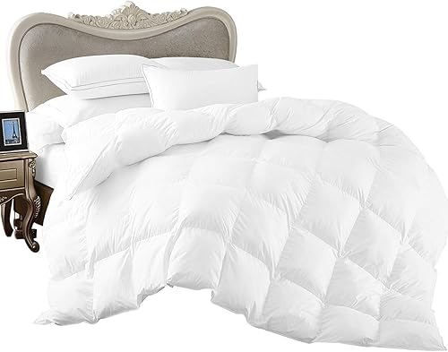 Blue Ridge Home Fashion Naples - Edredón de plumón de ganso blanco húngaro de 700 hilos, tamaño individual