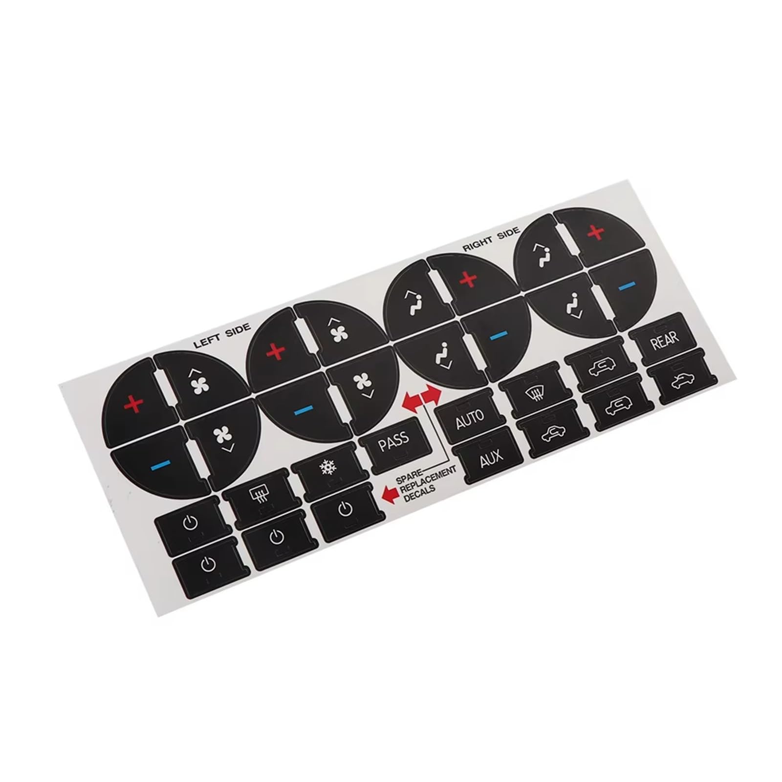 Auto Button Sticker Compatible with GMC for Acadia SLE SLT for Denali 2006-2012 Decal Practical Button Sticker Repair Kit Climate Control AC Dash