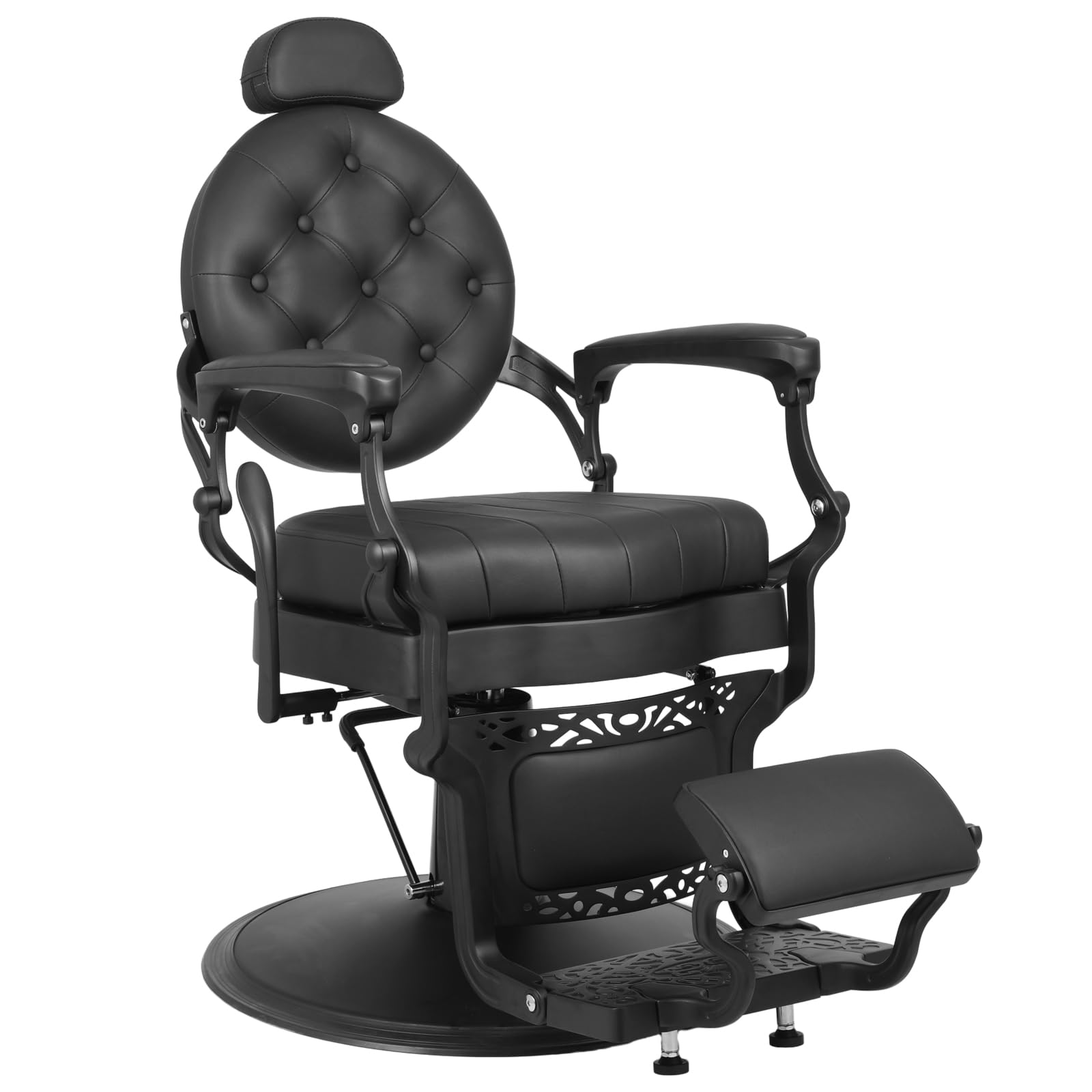 Artist hand Retro Barber Chair Heavy Duty Barber Chairs Vintage Salon Chair | Hydraulic Recline Chair, Square Cushioning Beauty Spa Styling Equipment, Heavy Duty with Footrest and Headrest
