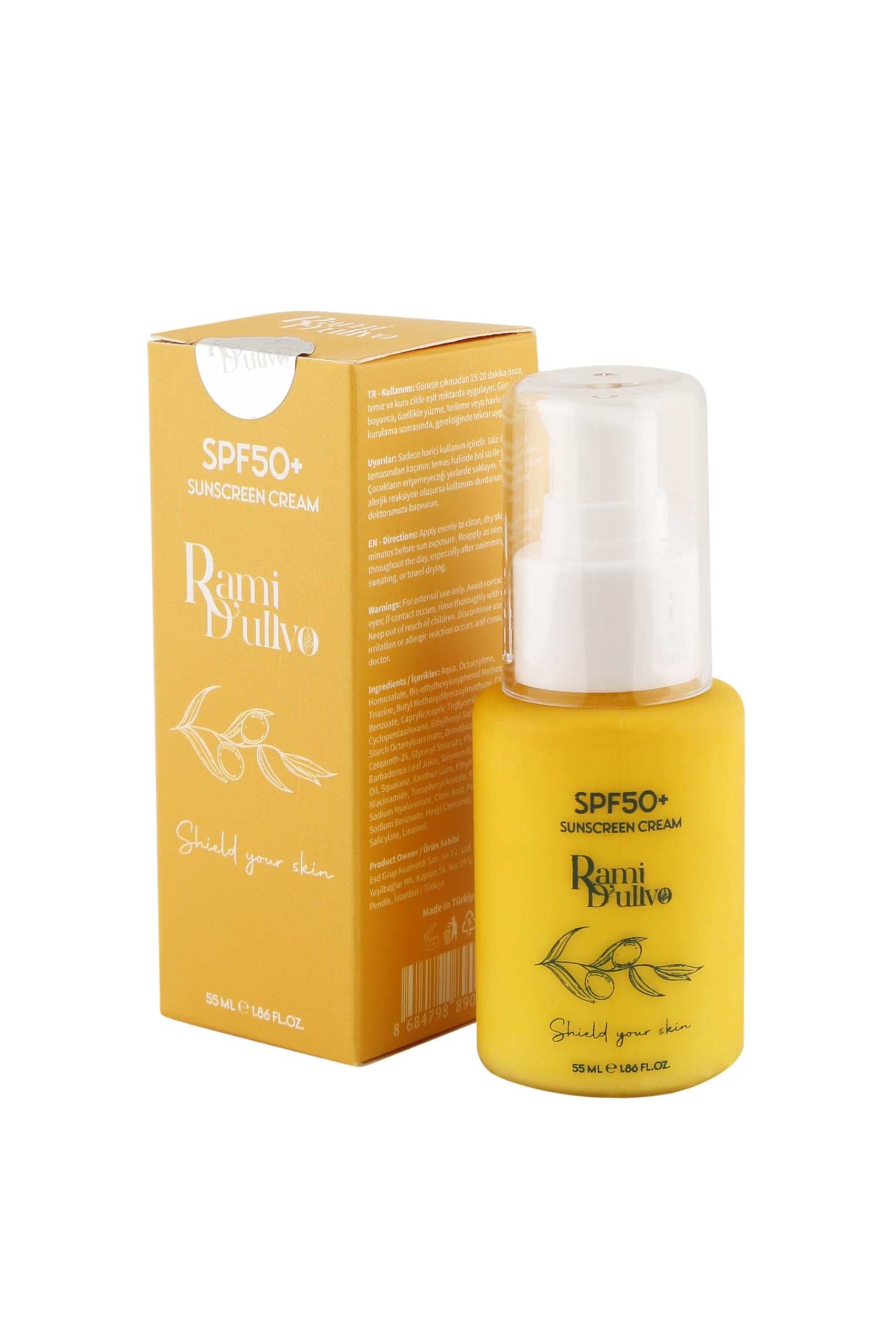 Rami Dulivo Güneş Kremi SPF 50+ 50 ml – Nemlendirici Yüz ve Vücut Güneş Koruyucu, Tüm Cilt Tipleri İçin