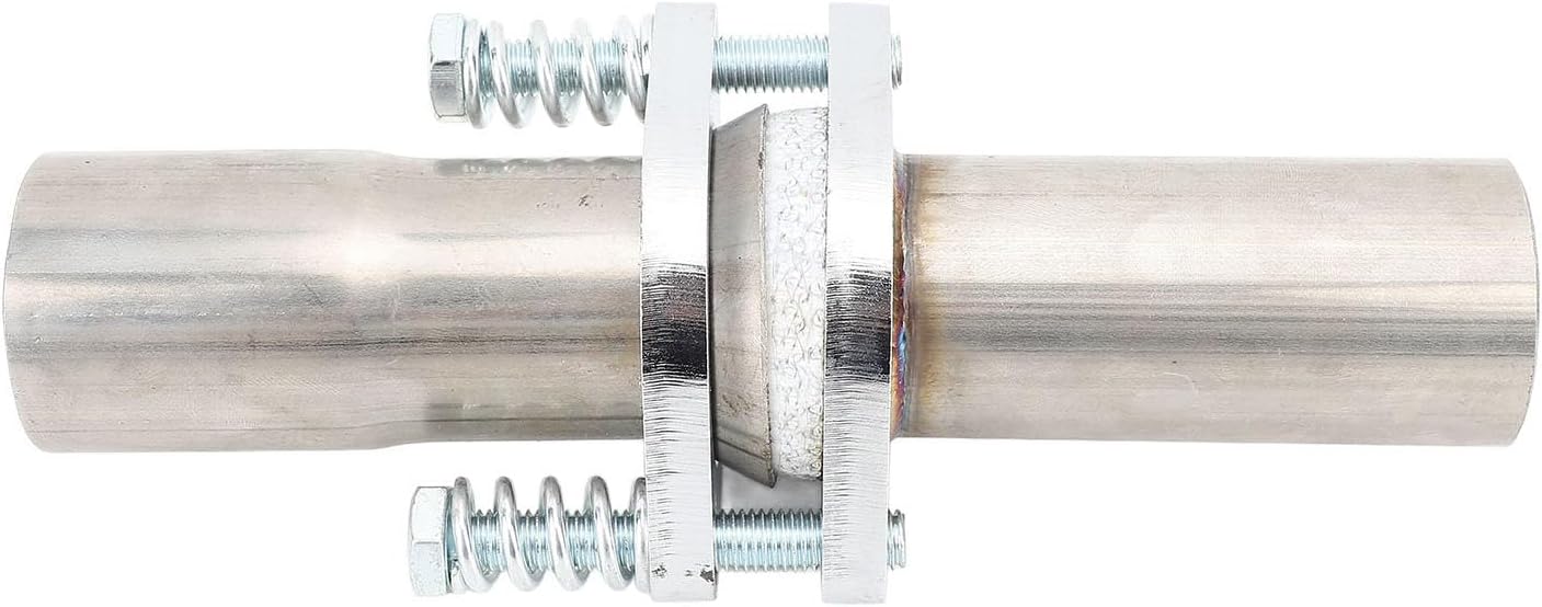Exhaust Spring Bolt Flange Repair Pipe, Universal Spherical Joint Exhaust Flange, 1.9in to 1.8in OD Quick Fix Kit with Thickened Inner Wall for Automotive Exhaust Systems