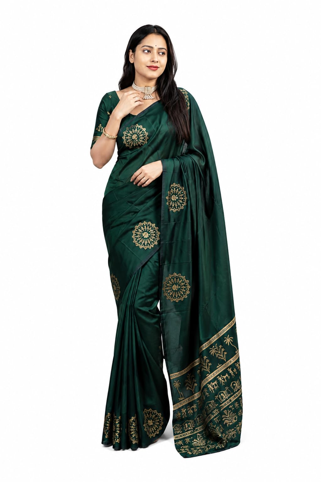 yashika Women's Art Silk Saree with Blouse Piece for Traditional Ethnic Wear Sari-picture-44
