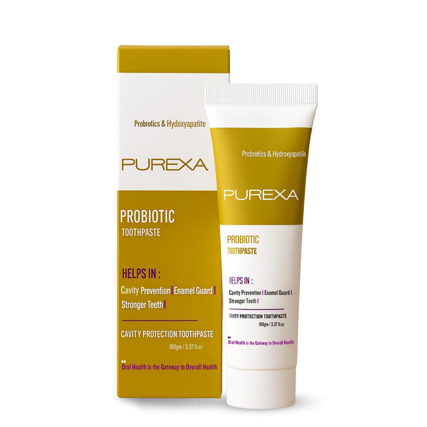 PUREXA Probiotic Toothpaste Pack of 1 (100g) | Anti-Cavity Fluoride Toothpaste for Healthy Gums & Stronger Teeth | Chemical-Free | Advanced Oral Care-image-45