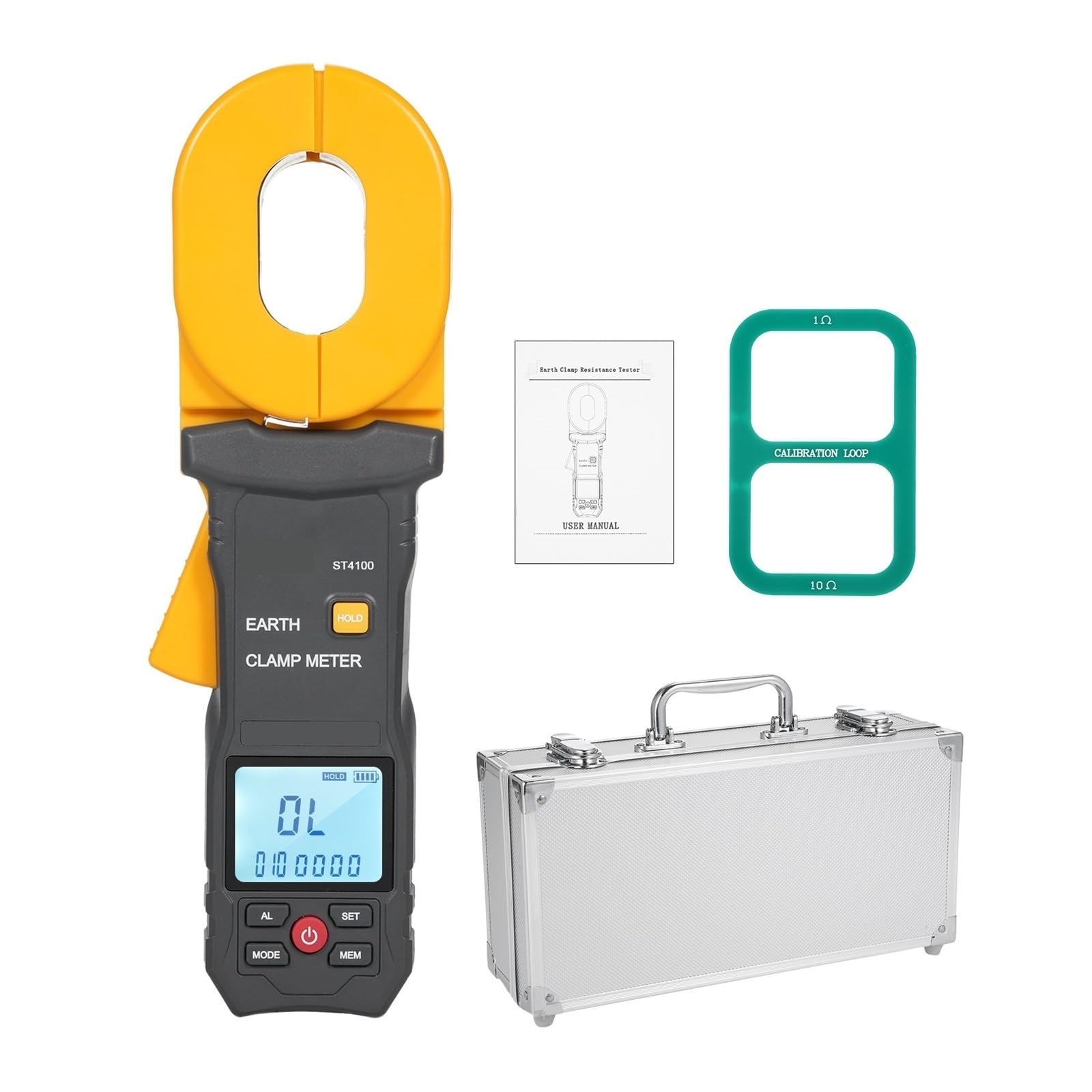 Miernik Rezystancji Uziemienia, Wielofunkcyjny, Cyfrowy Cęgowy, Wyświetlacz LCD, Alarm, Amperomierz ST4100/ST4800 Wysoka CzułOść(ST4100)