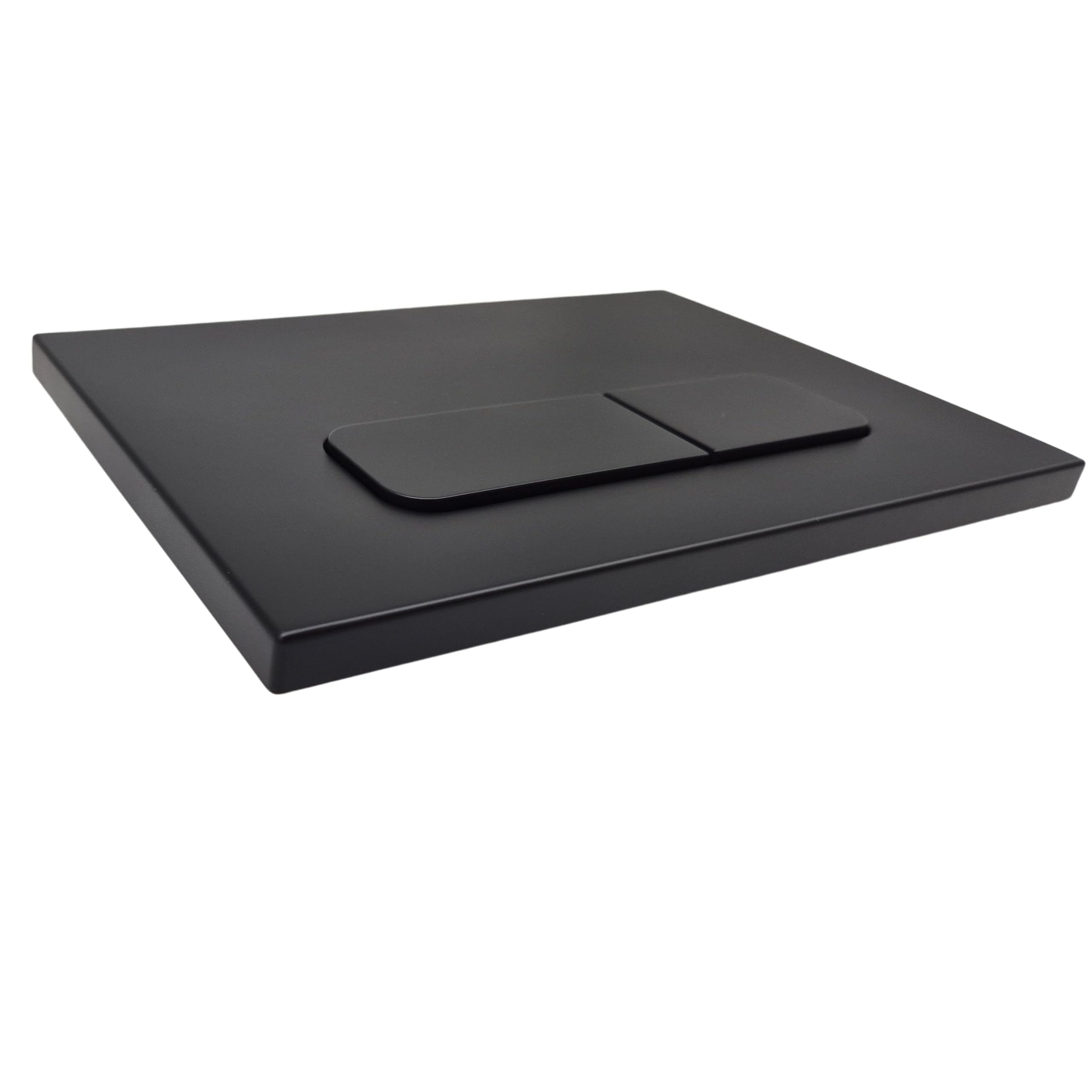 AquaUno Placca di comando WC LINE BLACK compatibile con Geberit Sigma, 24,5 x 16,5 cm, Nero opaco, Plastica, 2-Mengen-Spülung, pronto per il montaggio
