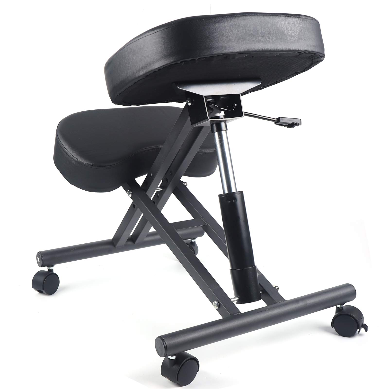 Chaise genoux avec roulettes - Ergonomique - Pour ordinateur - Tabouret de santé - Hauteur réglable de 50 à 60 cm - Orthopédique - Pour soutenir vos genoux et tibias