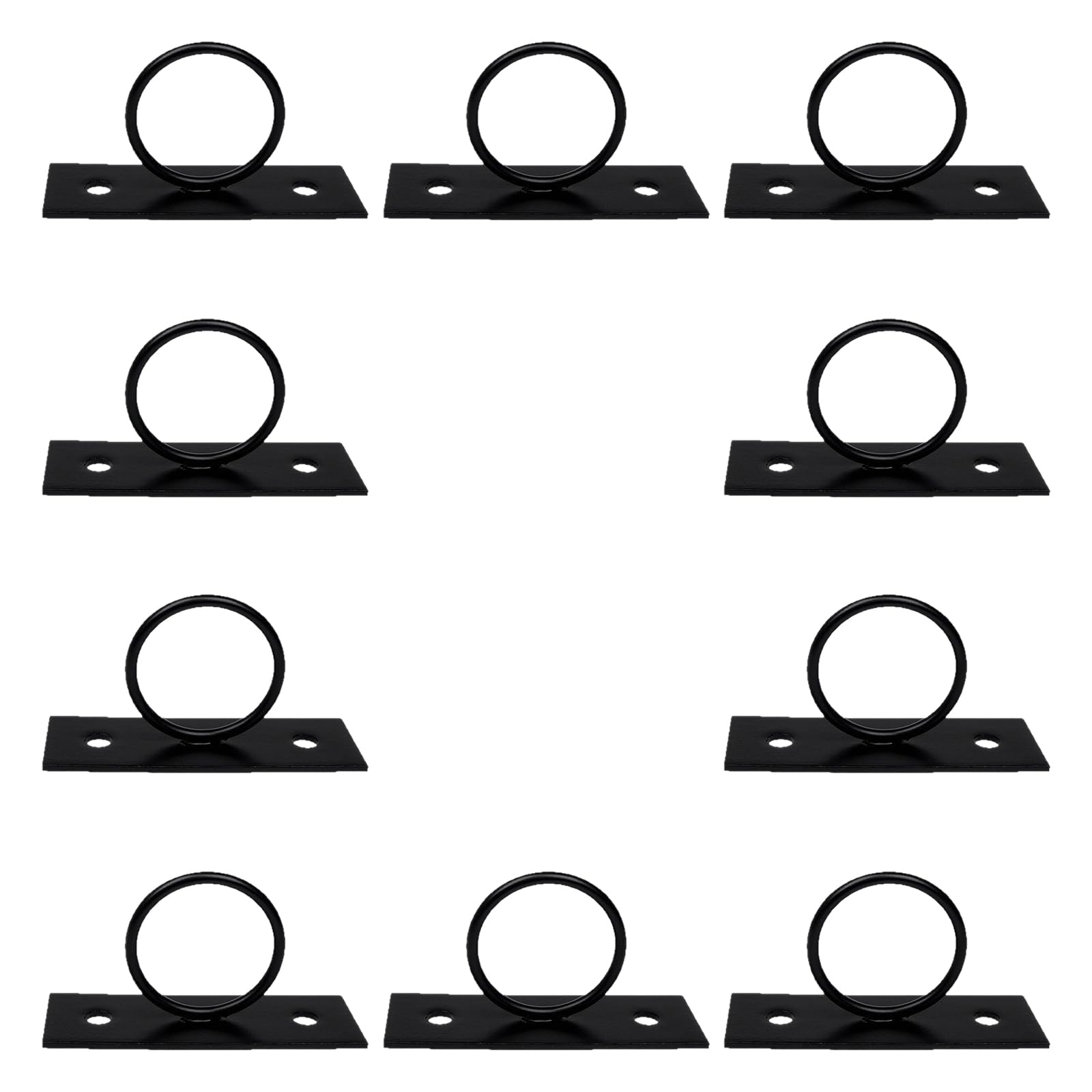 Msioytog Of 10 Multiple Application Hoop Clamps Developed for Rope Anchoring, Twelve Hundred Indoor Deck, Marine Wharves, and Outdoor Security Secure Fix