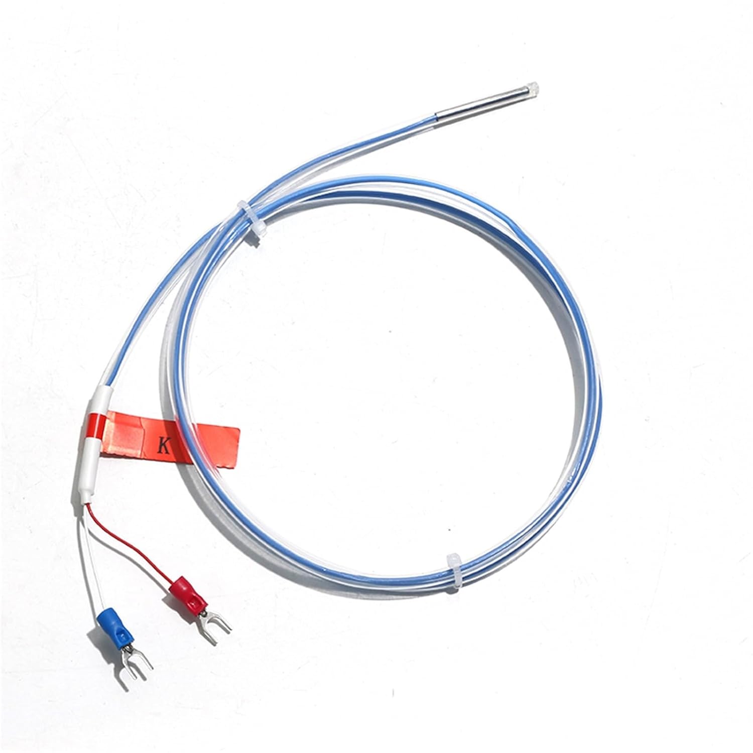 PTFE PT100/K Type RTD Thermocouple Temperature Sensor Probe 1m/2m/3.0m/5m 1Pcs(K Type 1m)