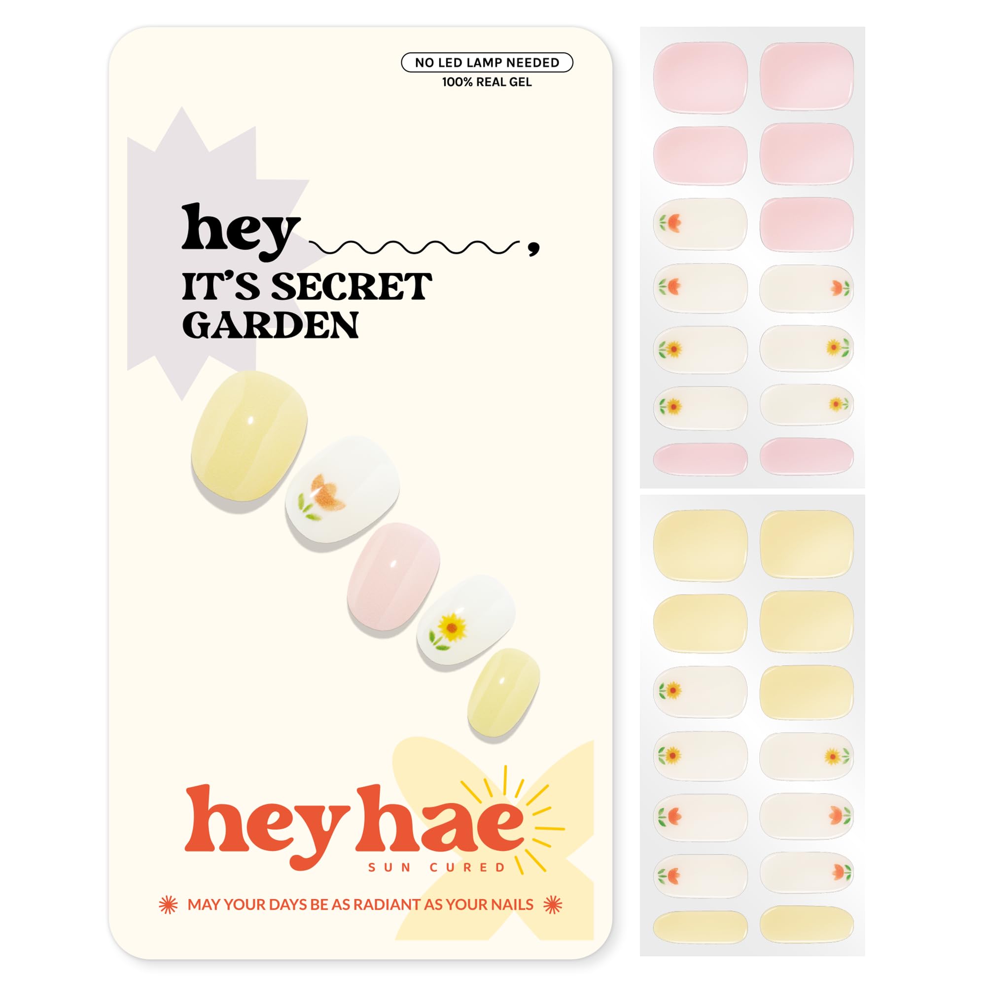 Heyhae Semi Cured Gel Nail Strips - Hey, It’s Secret Garden