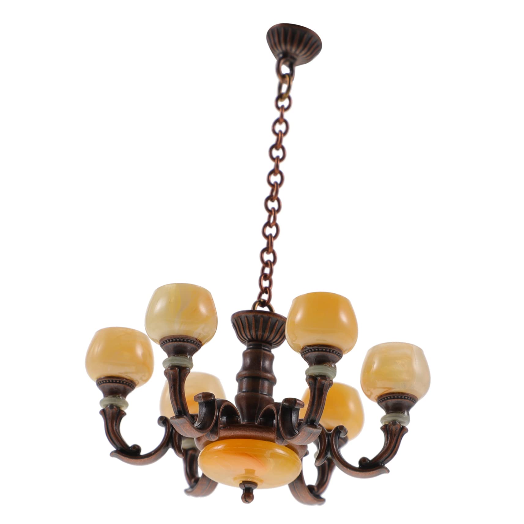 Toyvian Dollhouse Lights Miniature Light Model Toy Mini Ceiling Lamp Dollhouse Pendant Light Dollhouse Furniture Mini Chandelier Light Fixture Toys