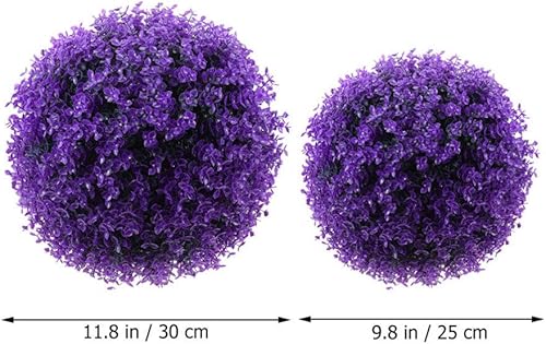 Miniatura 7 de Planta - Bola de topiario artificial artificial, 2 unidades, bolas decorativas de boj de imitación redondas, esferas de bola de topiario, decoración