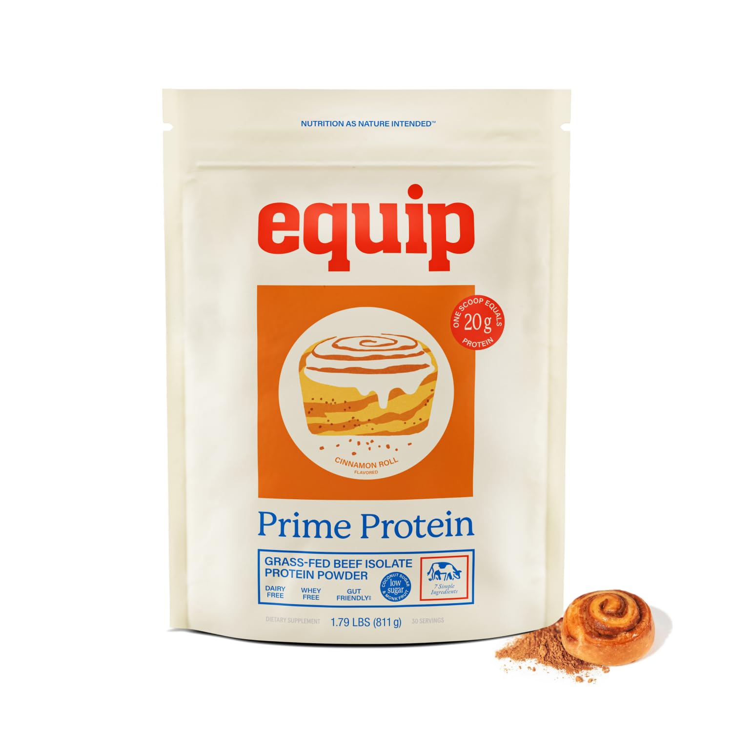 - Foods Prime Protein Powder | Clean, Grass Fed Beef Protein Powder for Women & Men | Carnivore Protein Isolate | Paleo, Keto Friendly | Gluten, Dairy Free | 30 Servings, Cinnamon Roll