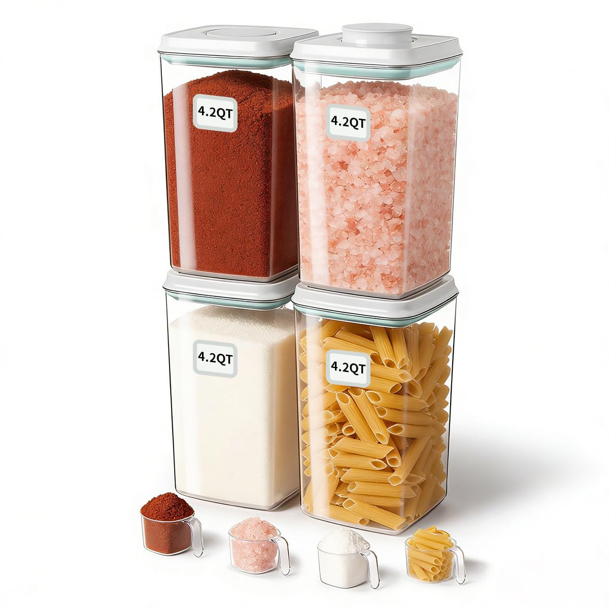 EQI Airtight Food Storage Containers Set with One-Touch Lid