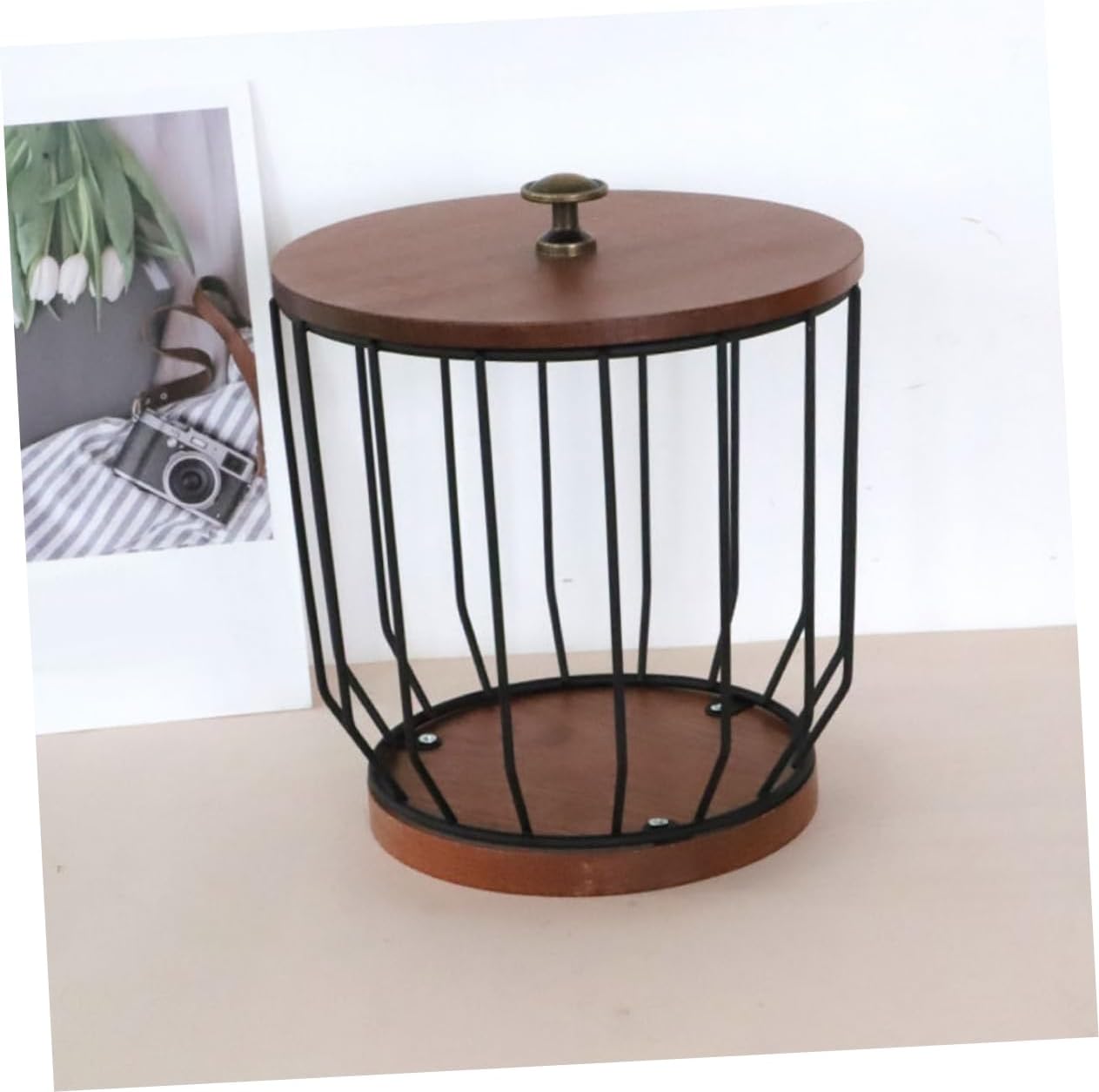 Coffee Capsules Holder Cover Elegant Storage Basket for Coffee Snacks and Fruits for Desk Organization for Use