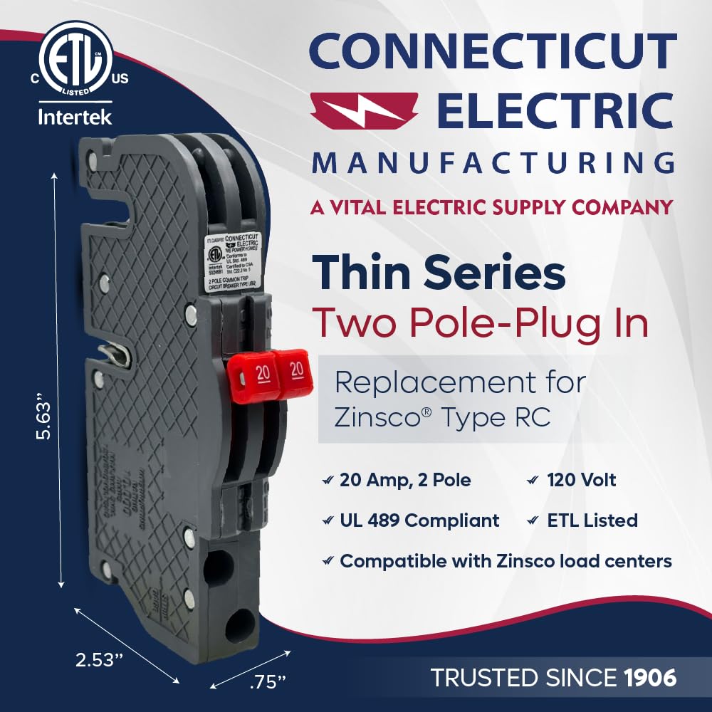 Connecticut Electric UBIZ0220-New Zinsco RC3820 Replacement Two