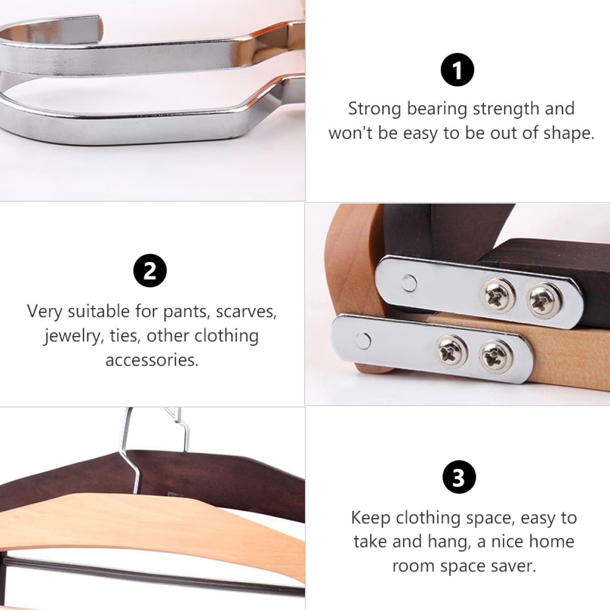 Zerodeko Percha Antideslizante Multicapa para Pantalones y Ropa, Material Sintético, Plegable, 4 Piezas para Organización en Habitación