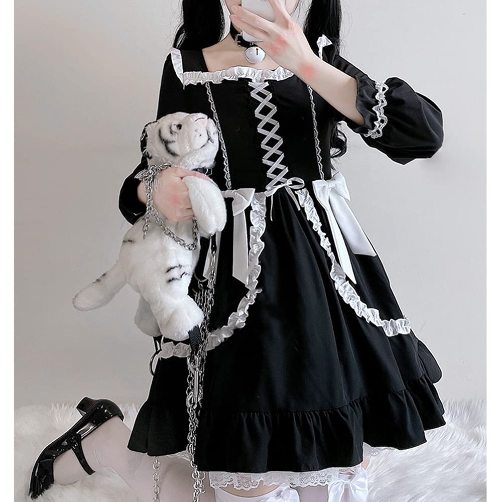 Amazon.co.jp: ゴスロリ ワンピース ロリータ 姫 ドレス 長袖 地雷系