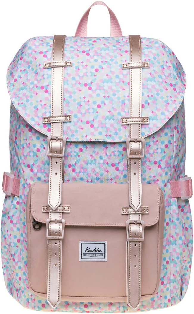 KaukkoLaptop Outdoor Backpack, Travel Hiking& Camping Rucksack Pack, Casual Large College School Daypack, Shoulder Book Bags Back Fits 15" Laptop & Tablets by Kaukko