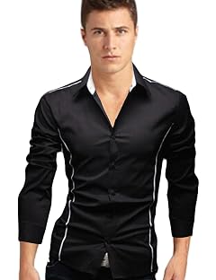 Letuwj Mens Dress shirt Button-down shirt Long Sleeves