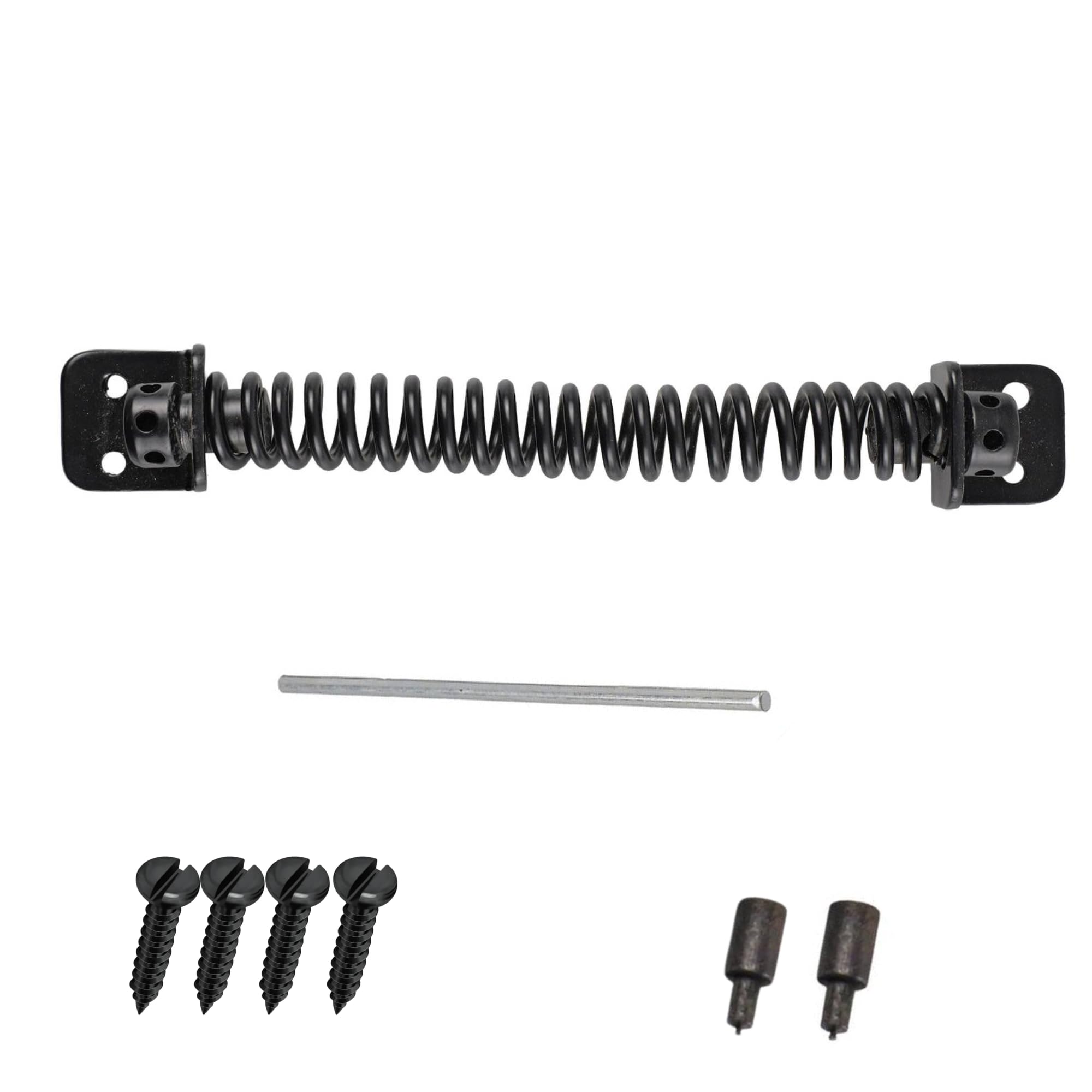 Keypak 200mm Adjustable Gate Spring Closer, Self Closing Black Gate Spring