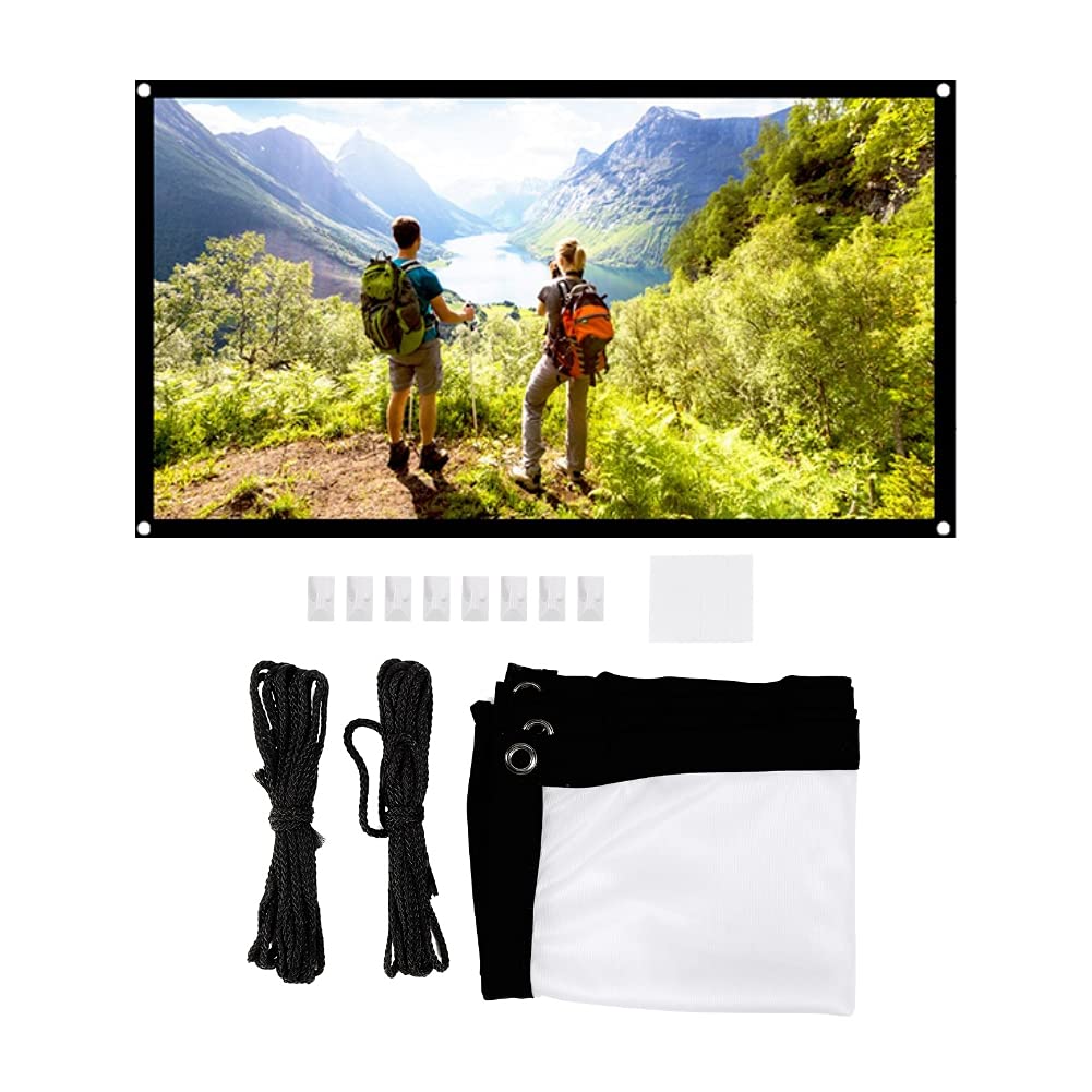 Pantalla De Proyector Portátil 40 Pulgadas - Sin Arrugas, Fácil De Colgar, Ideal Para Cine En Casa O Exterior