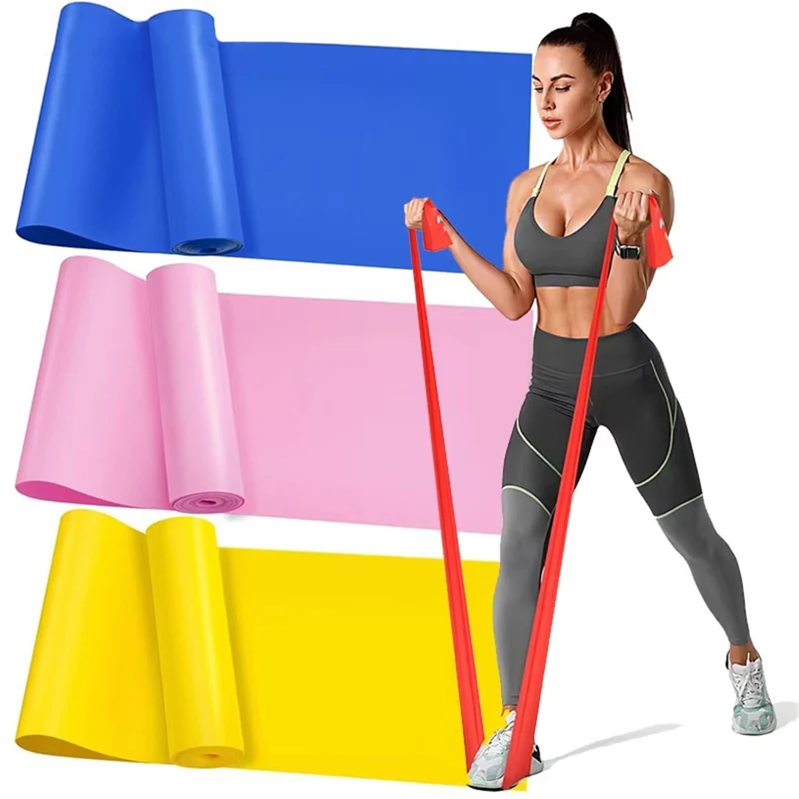 Fasce elastiche for esercizi di resistenza, yoga e pilates, for forza a casa per Allenamento