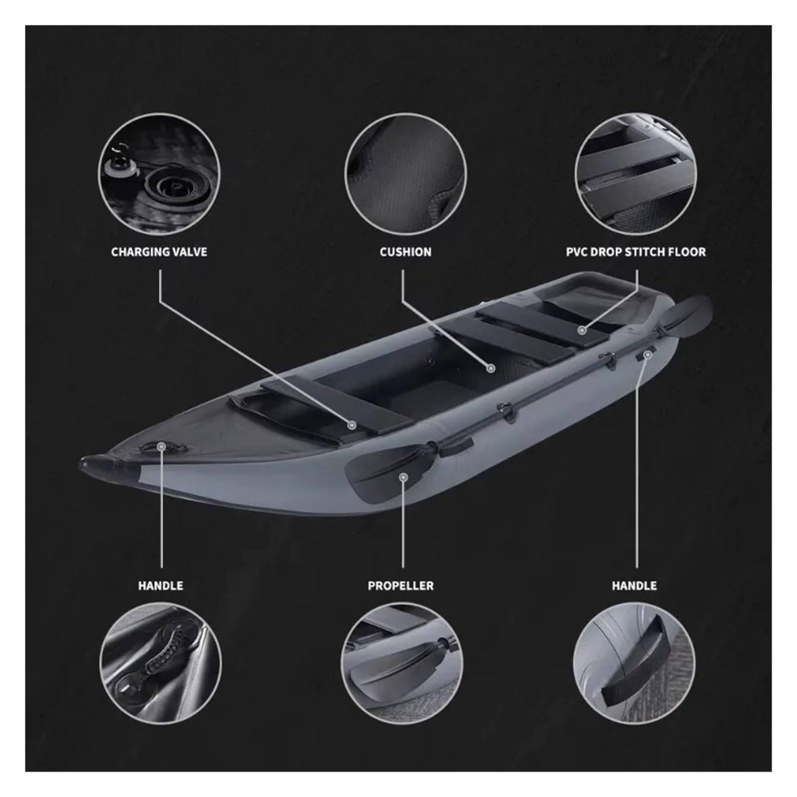 Kayak Inflable de Pesca