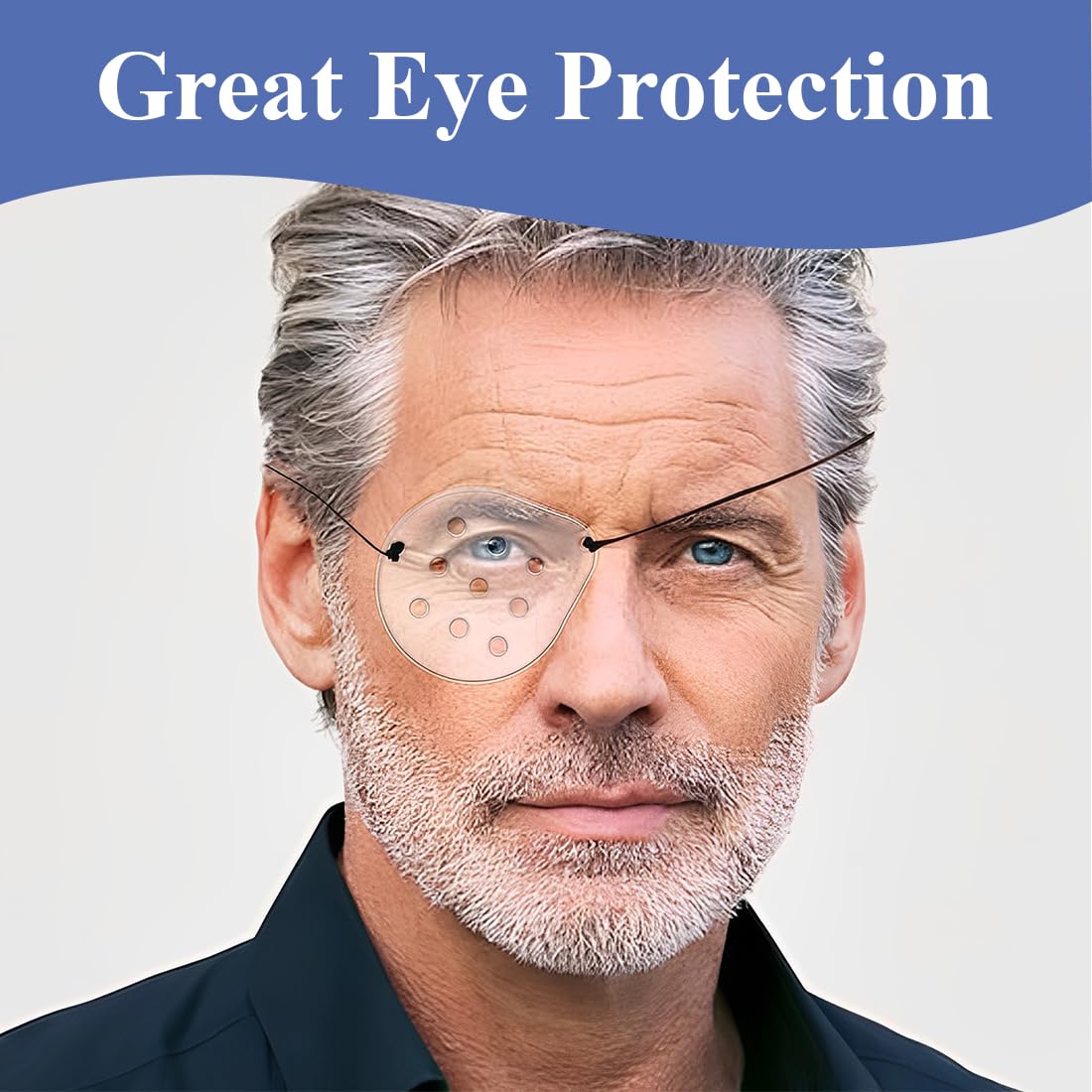 Masque oculaire transparent JEYORZY 4 pièces, coque de protection oculaire rigide respirante