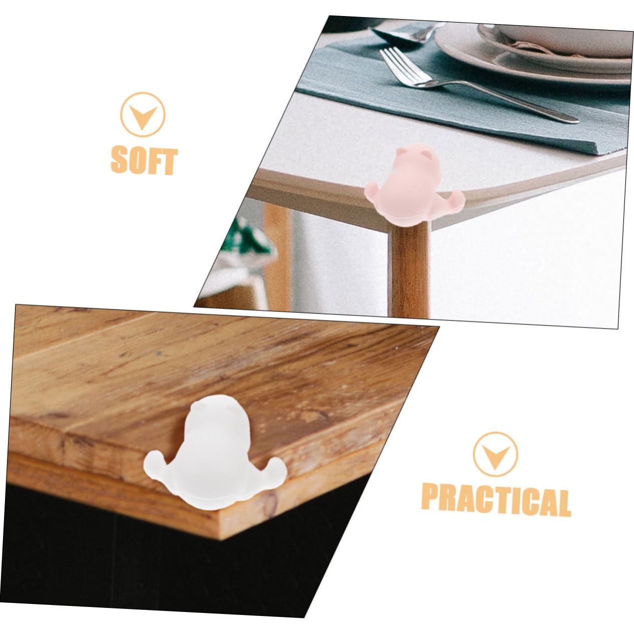 VICASKY Juego de 4 de Esquina de bebé de Silicona para Muebles, protección Infantil, diseño de Dibujos Animados, fácil de Cubrir para el hogar, 8 Unidades x 4