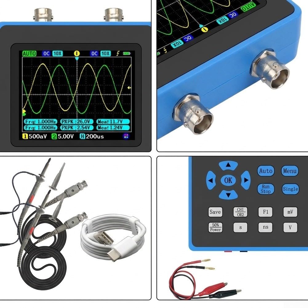 Oscilloscope Portable DSO2512G 120MHz 2 Canaux pour fpga Oscilloscope
