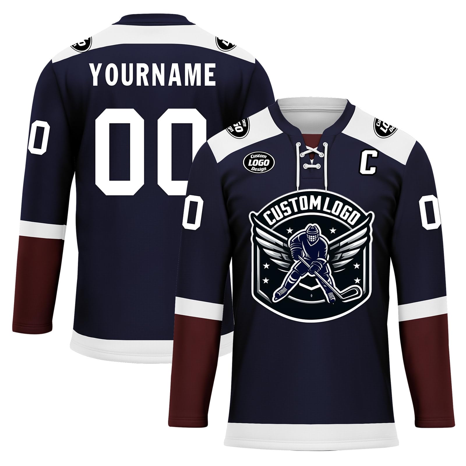Custom Ice Hockey Jersey for Men Women Youth, Personalized Team Name Number Logo Practice Training Team Uniform