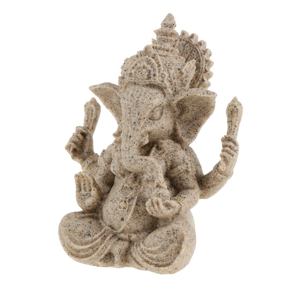 MKYXLN Ganesha Buddha Elephant God Statue Sculpture Figurine Decor Ornament 4-5Inch