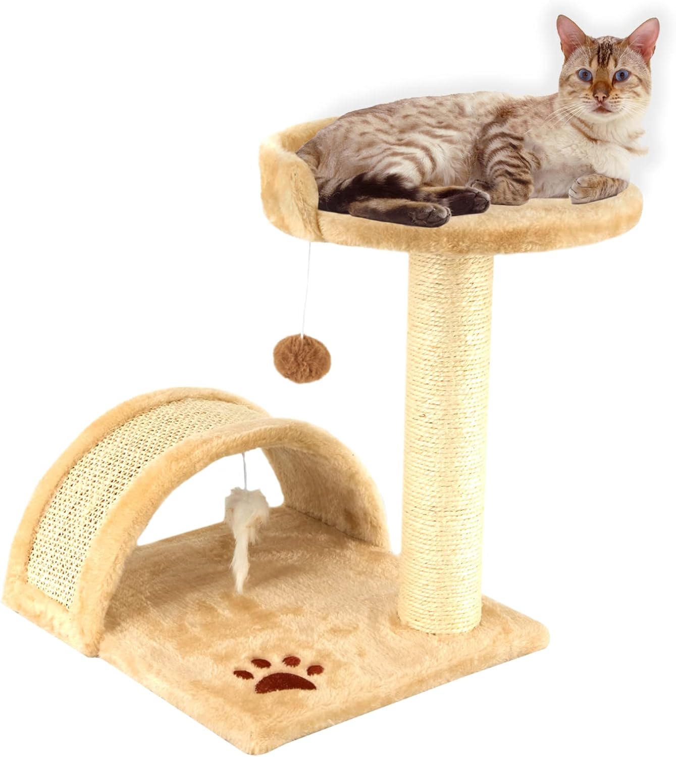 ZENO Cat Tree 46CM Cat Scratching Post Cat Tree for Indoor Cats 2