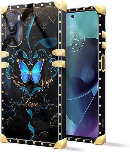 Miniatura 1 de YiXinBB Funda compatible con Motorola Moto G Stylus 2022 4G5G, J Faith Hope Love Butterfly de lujo, elegante, suave, TPU a prueba de golpes,