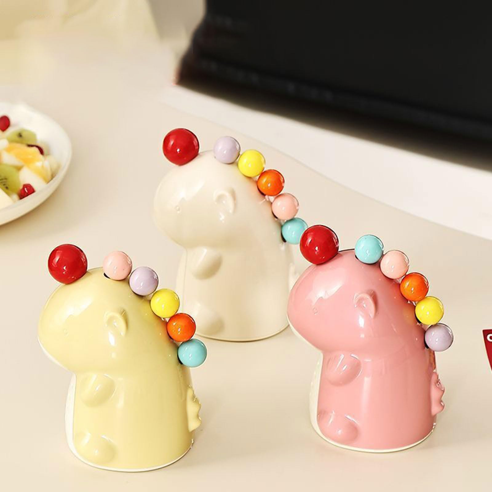 Set de 6 Fourchettes à Fruits et Dessert en Acier Inoxydable à Thème Licorne avec Pot de Rangement Décoratif - Ustensiles Mignons et Créatifs pour Maison, Café, Restaurant,