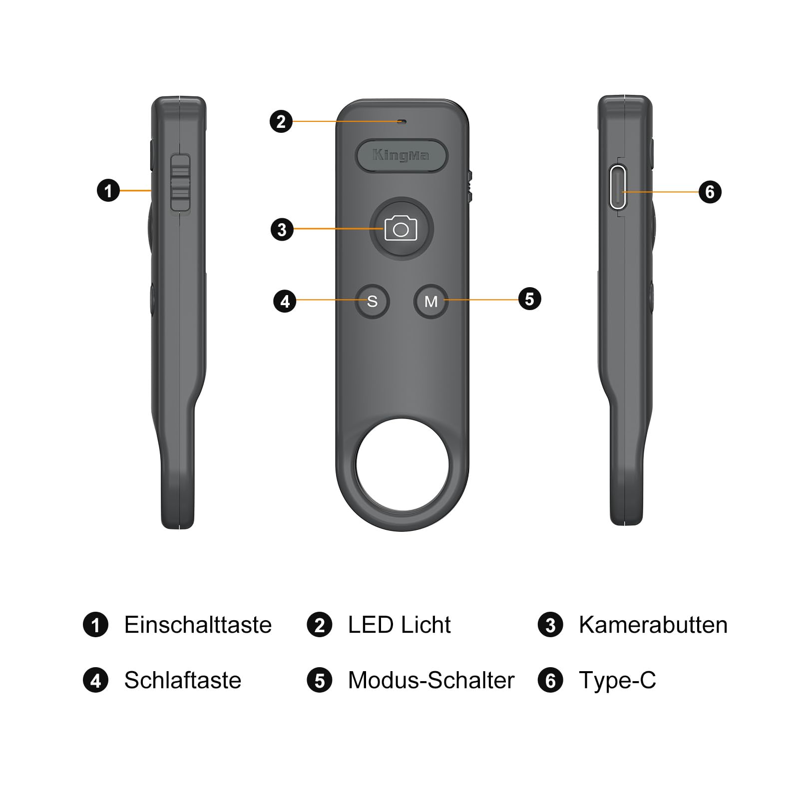 Kamera-Fernbedienung für DJI Osmo Action 6, drahtlose Sportkamera-Fernbedienung kompatibel mit DJI Action5 Pro/Osmo 360 15m(49ft) Long Range Shooting Action4 Sportkamera Zubehör