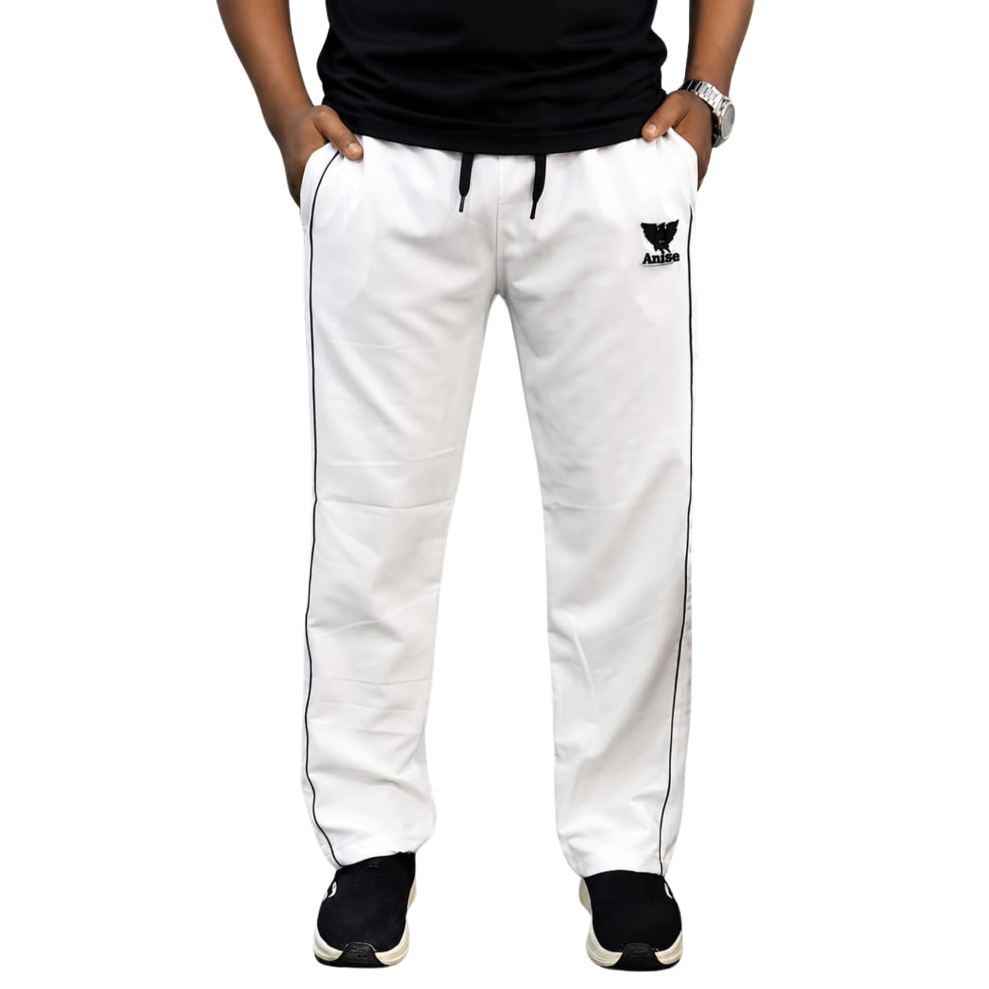 Men's Stylish Sports Trouser with Side Piping Elastic Waist Drawstring Track Pant Regular Fit Casual Lower for Running, Exercise Fitness Training and Everyday Wear-picture-49