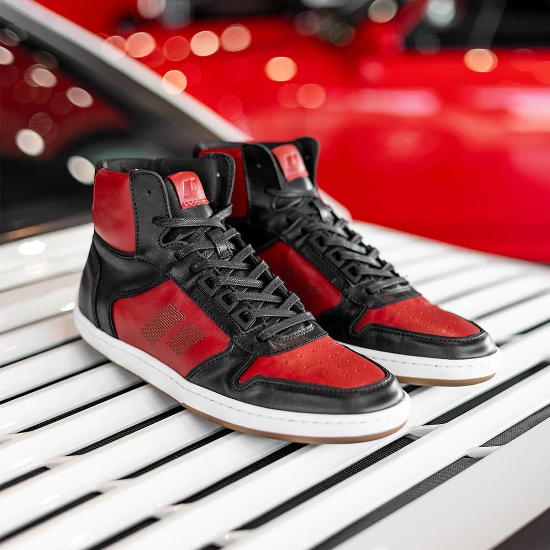 Piloti Driving Shoes for Men, Drift Mid Italian Nubuck Leather High Top Everyday Driving Sneaker - Image 5