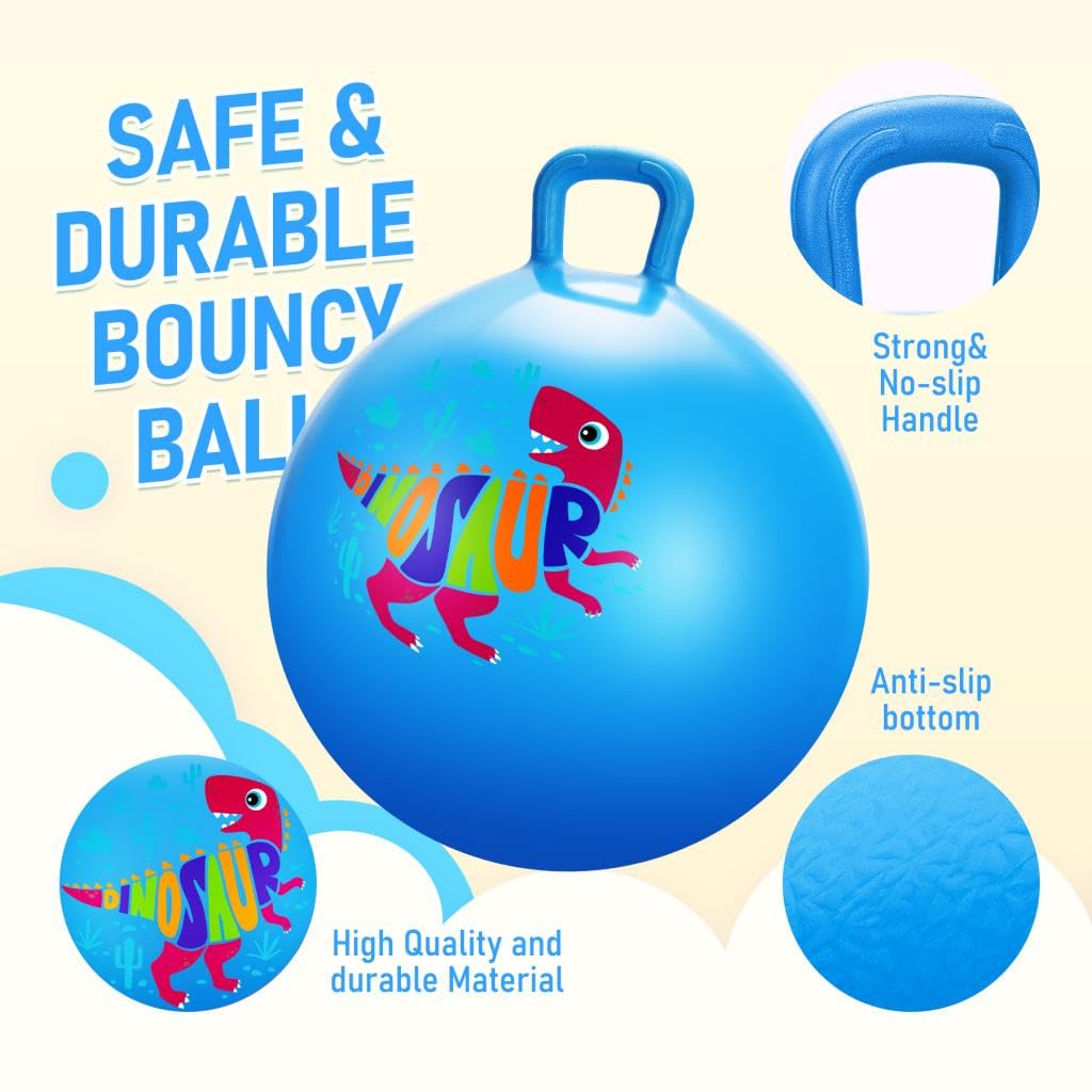 U&C Planet Ballon Sauteur 45 cm Enfant 3-8 Ans Plastique PVC épais résistant Jouet intérieur extérieur