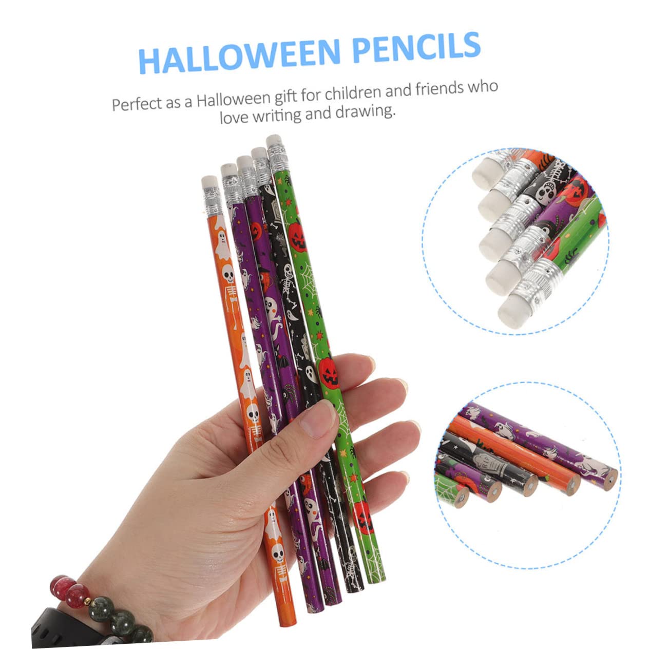 Housoutil 150 Pièces Lot de Crayons Colorés à Motifs Variés pour Garçon Fille Crayons Décriture avec Résistantes pour Élèves et Usage Scolaire