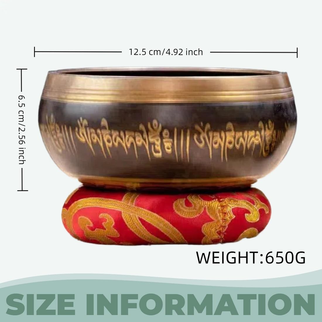 Klangschalen Set, Tibetische Meditation Stressabbau, Zen-Dekor, Schale handgefertigt in Nepal für Heilung Achtsamkeit Singing Bowl